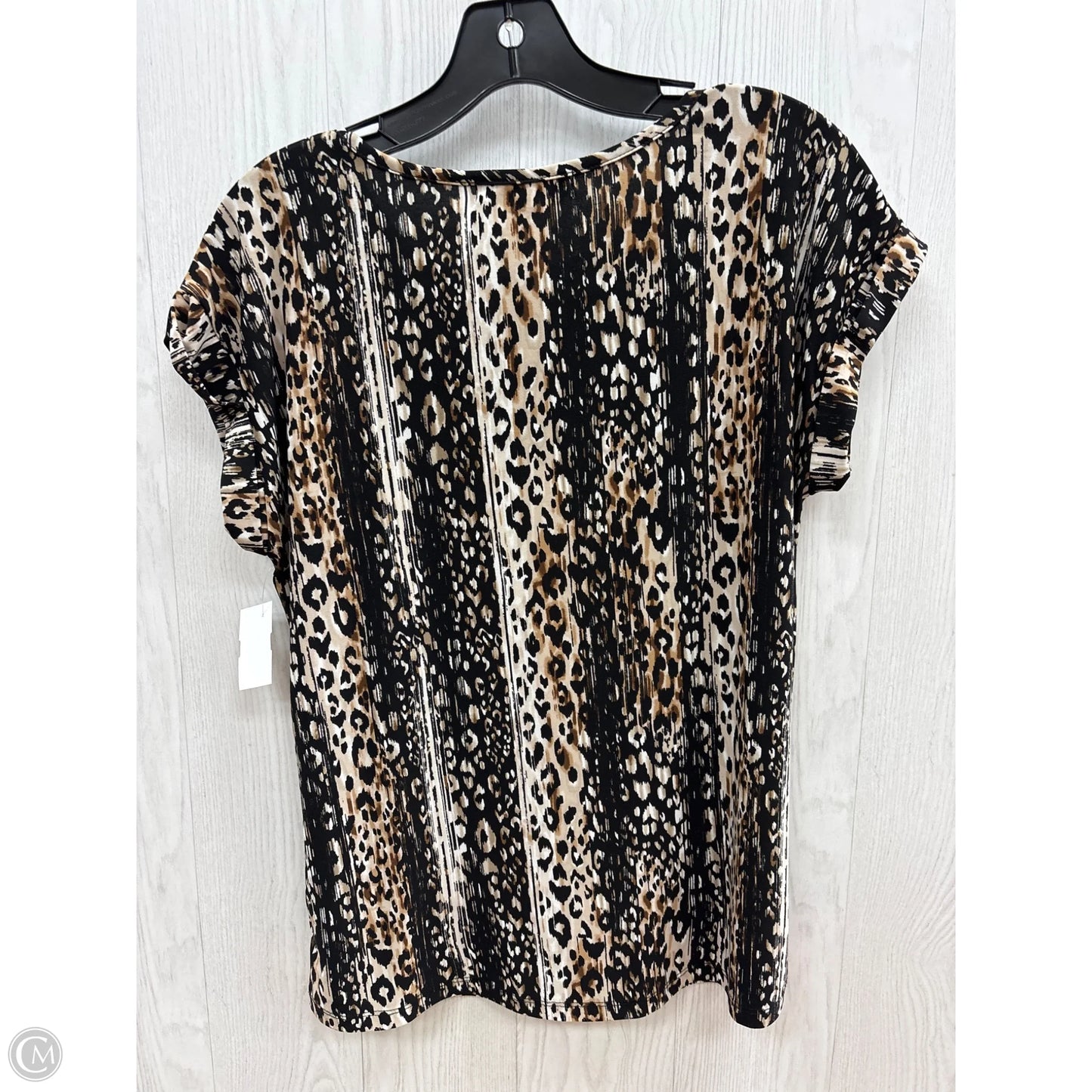 Top Short Sleeve By Clothes Mentor In Animal Print, Size: M