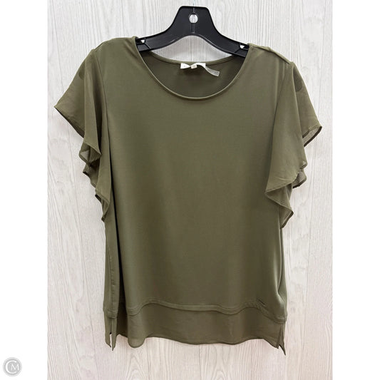 Top Short Sleeve By Calvin Klein In Green, Size: S