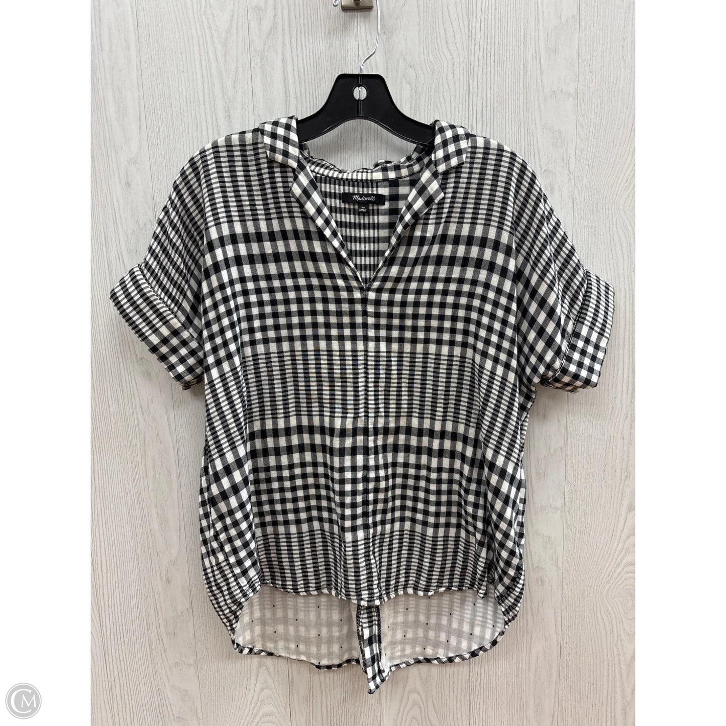 Top Short Sleeve By Madewell In Black & White, Size: Xs