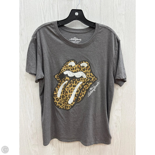 Top Short Sleeve By Clothes Mentor In Grey, Size: M