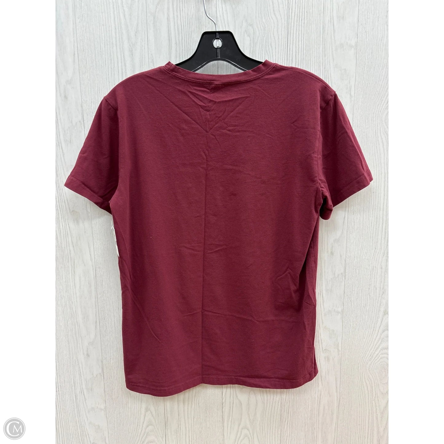 Top Short Sleeve Basic By Clothes Mentor In Maroon, Size: M