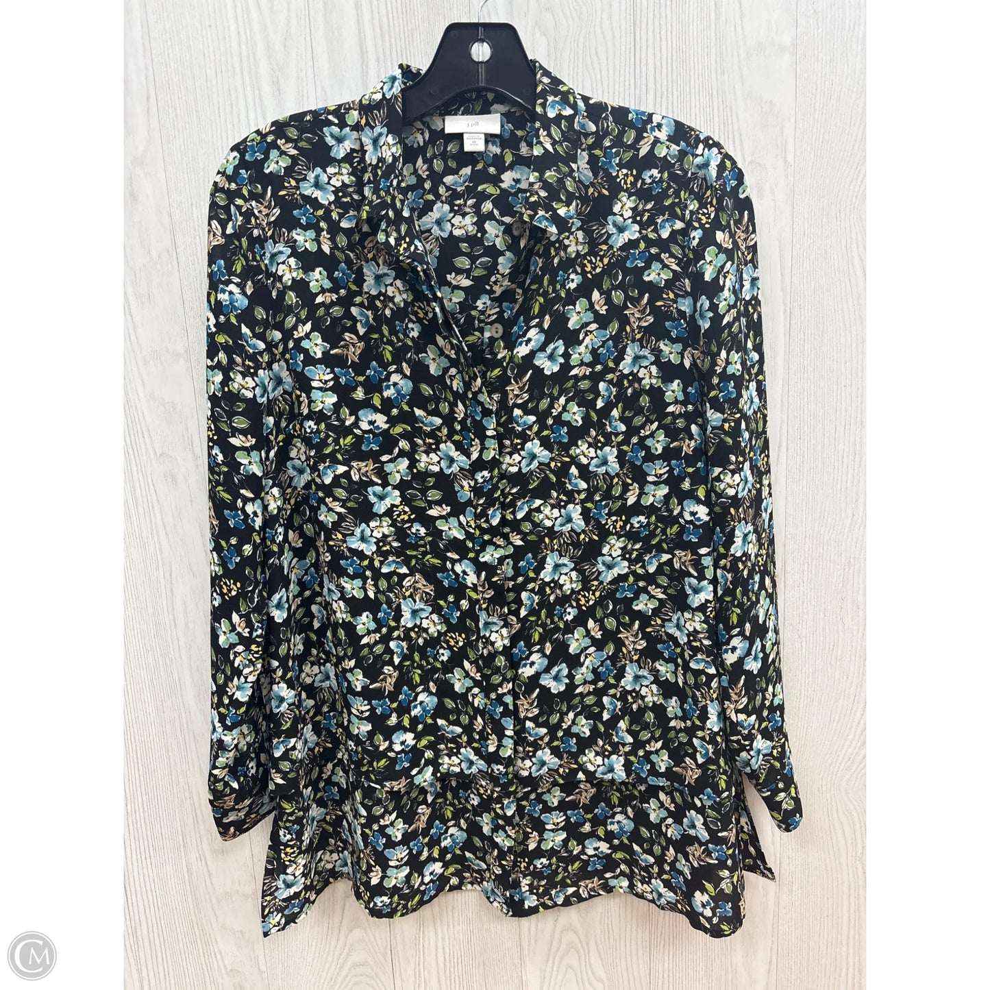 Top Long Sleeve By J. Jill In Floral Print, Size: Xs