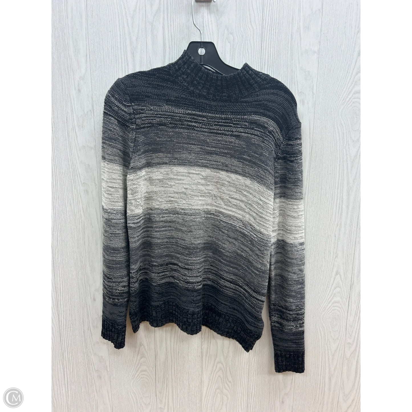 Sweater By Studio Works In Black & Grey, Size: M