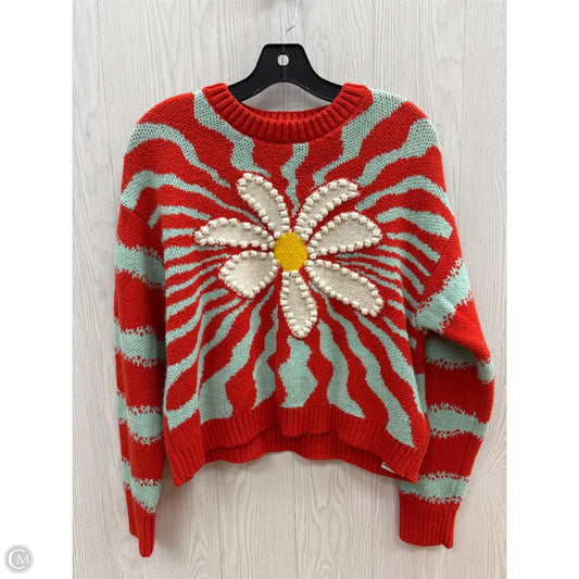 Sweater By Zara In Orange & White, Size: S