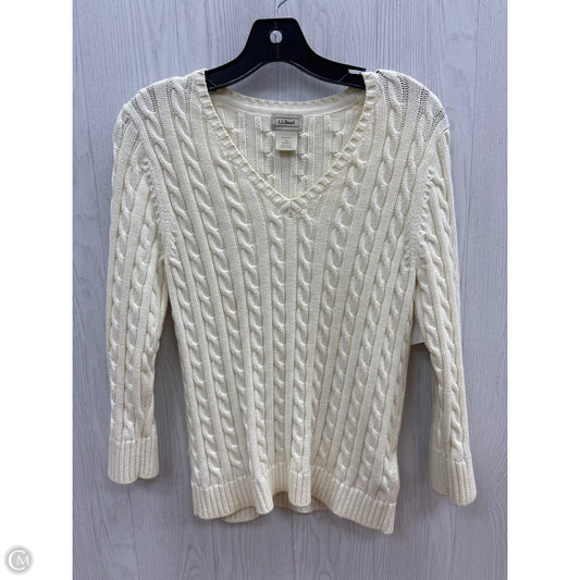 Sweater By L.l. Bean In Cream, Size: S