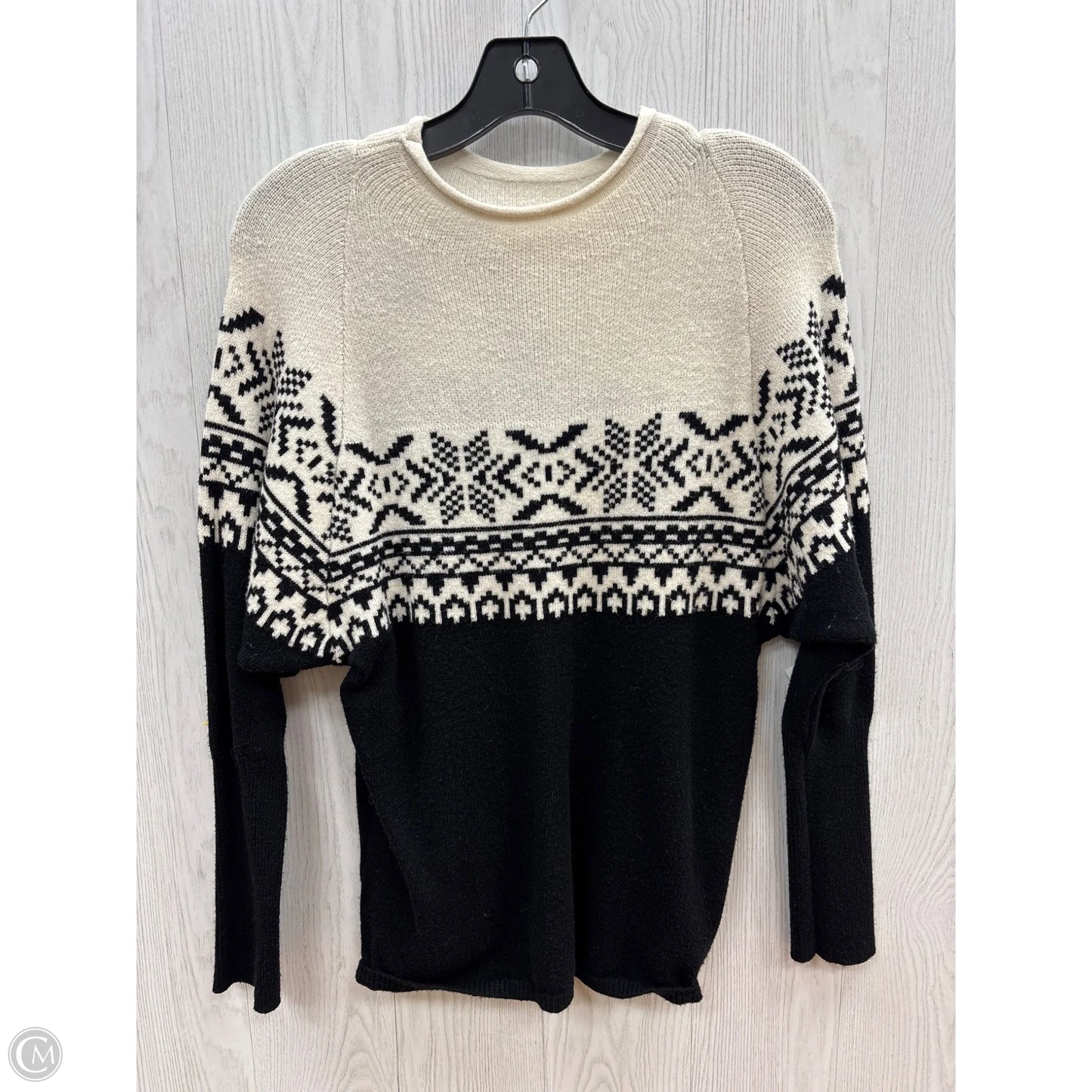Sweater By Maurices In Black & Cream, Size: Xs
