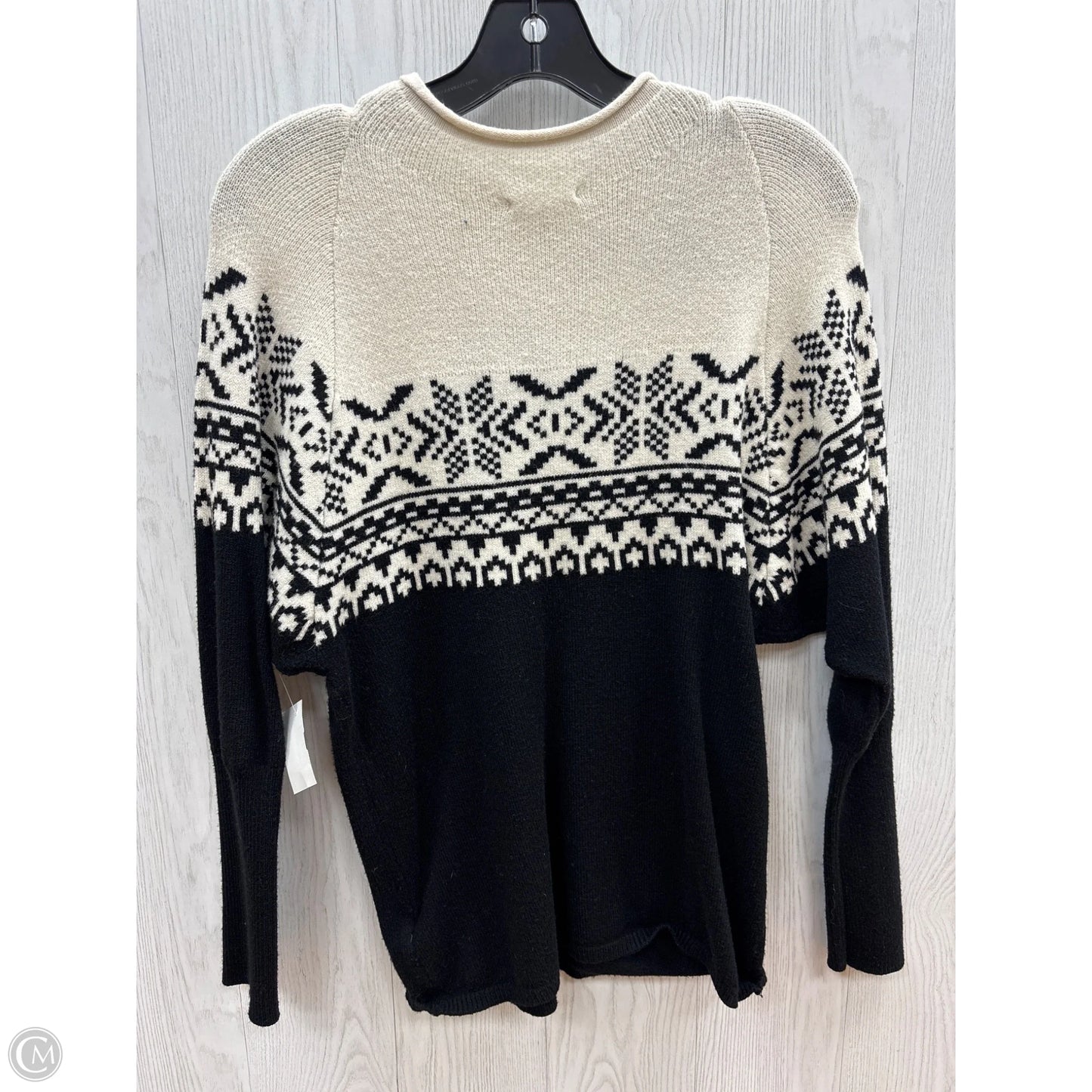 Sweater By Maurices In Black & Cream, Size: Xs