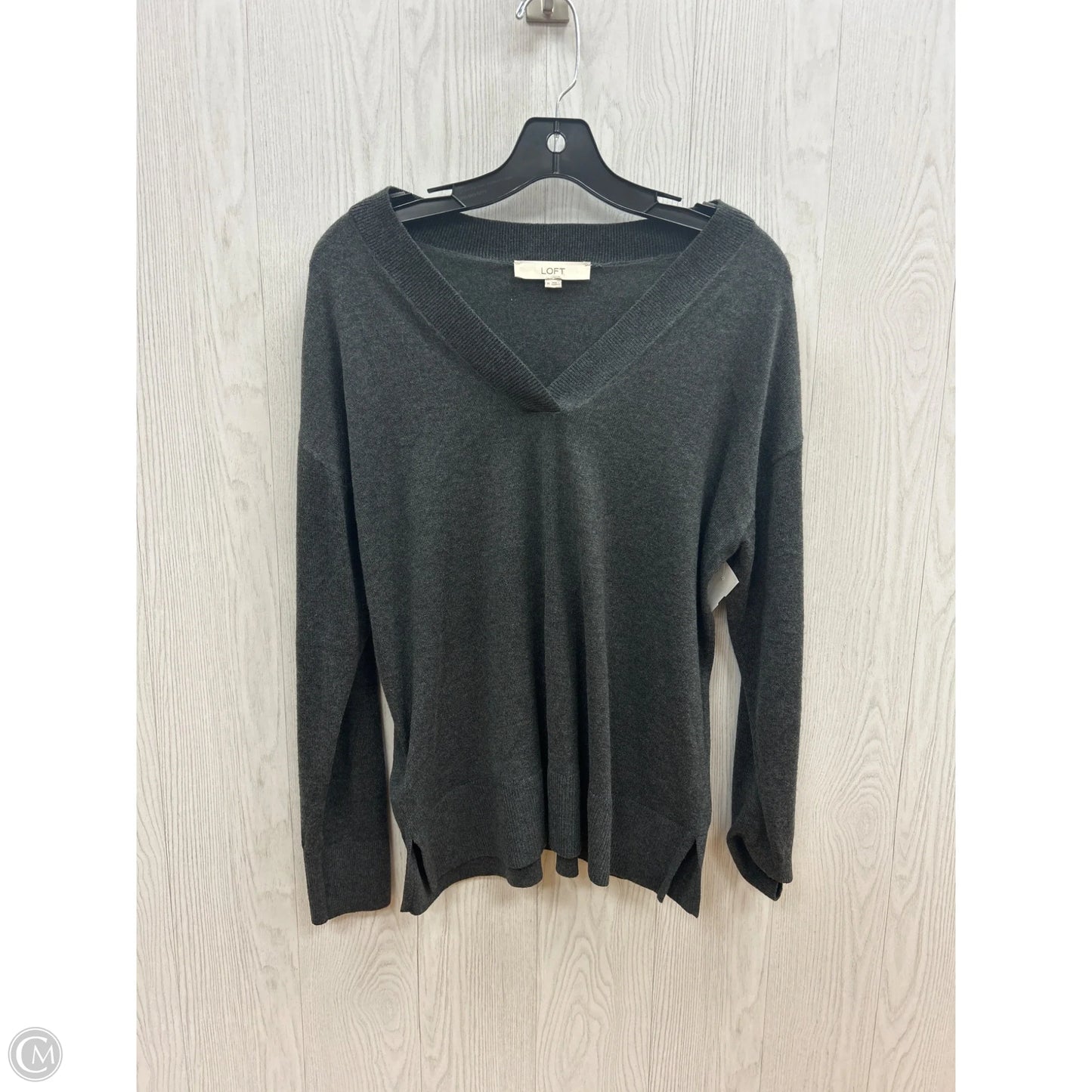 Sweater By Loft In Grey, Size: M