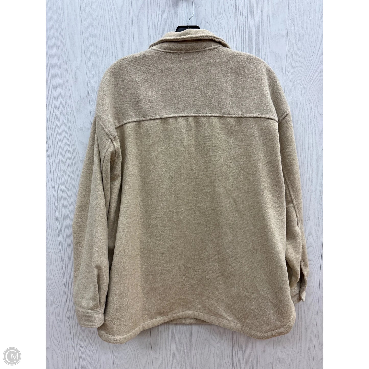 Jacket Shirt By Members Mark In Tan, Size: Xxl