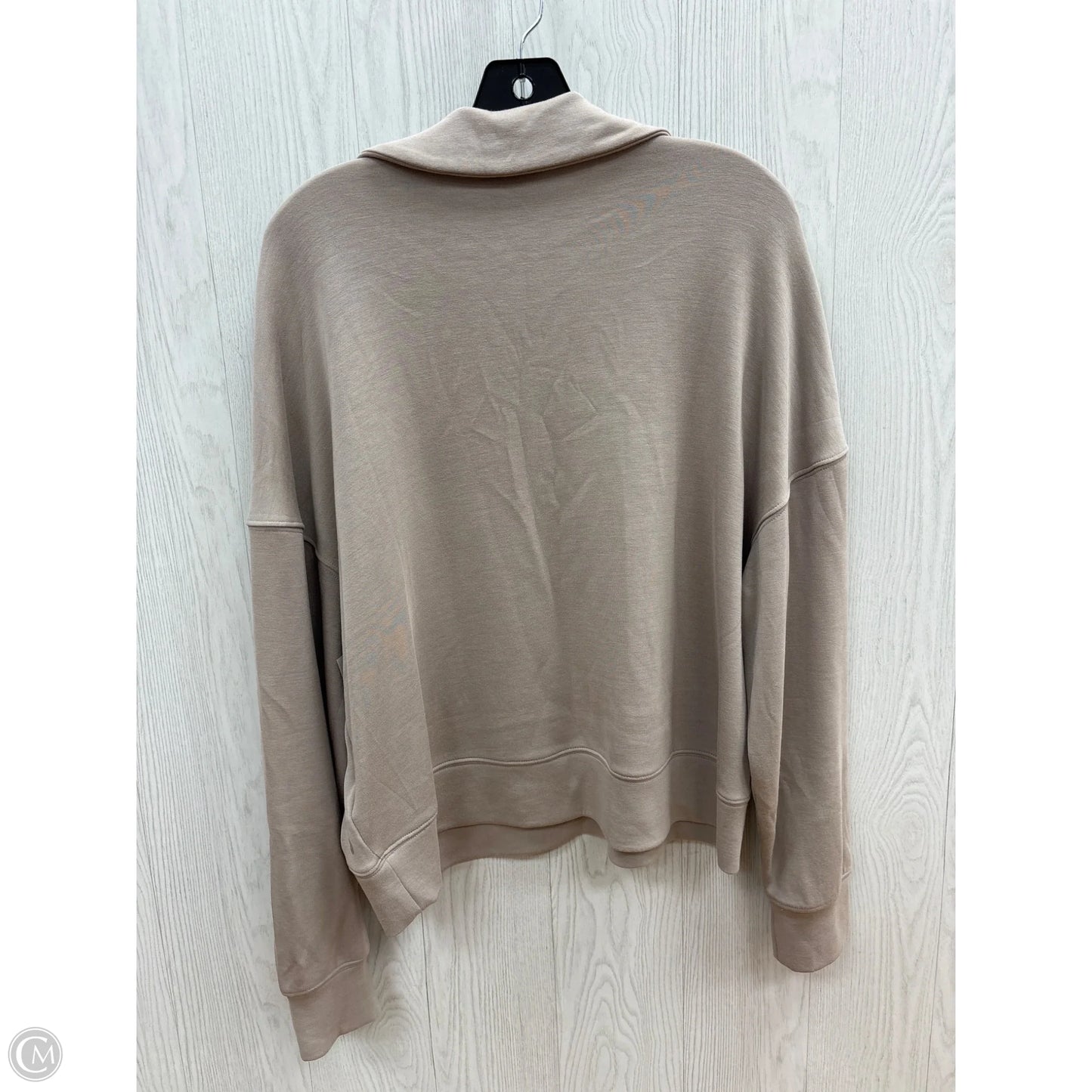 Athletic Top Long Sleeve Collar By Danskin In Beige, Size: Xl