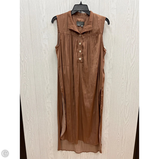 Dress Casual Maxi By Anthropologie In Bronze, Size: M