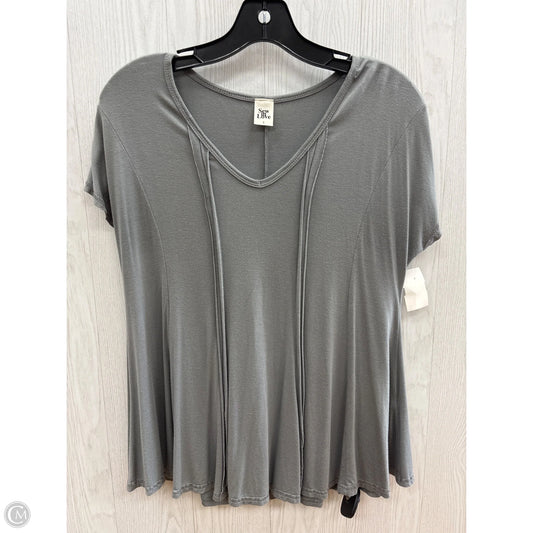 Top Short Sleeve Basic By Sew In Love In Grey, Size: S