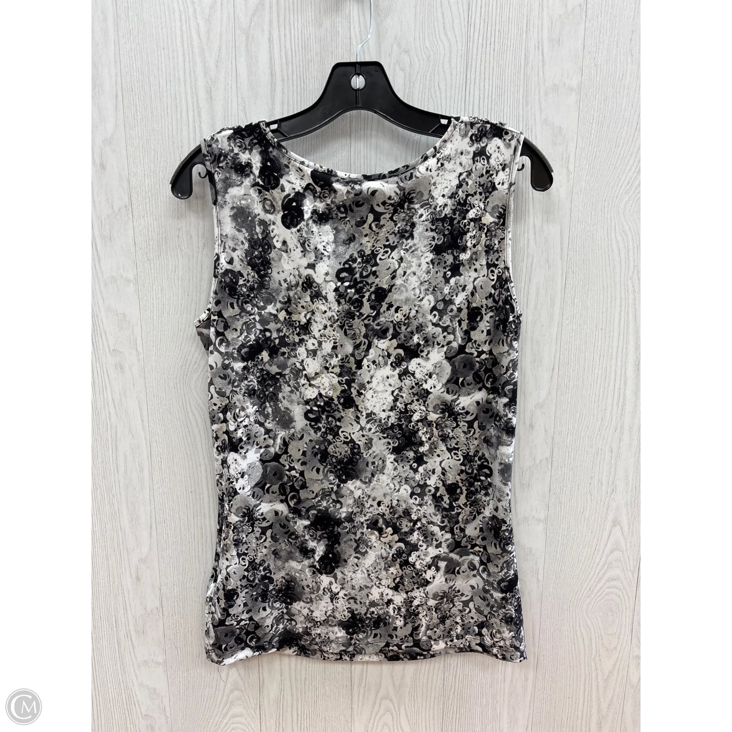 Top Sleeveless By Studio Works In Black & White, Size: S