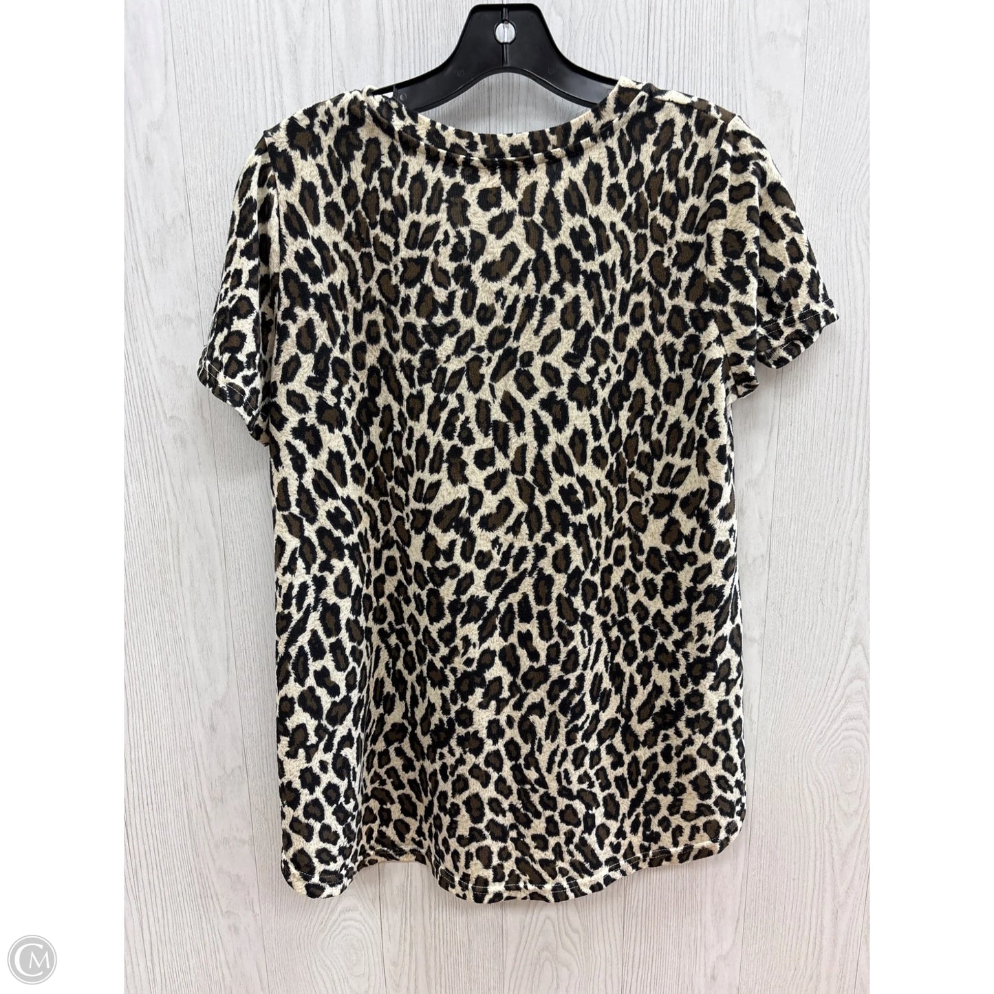 Top Short Sleeve By Amaryllis In Animal Print, Size: S