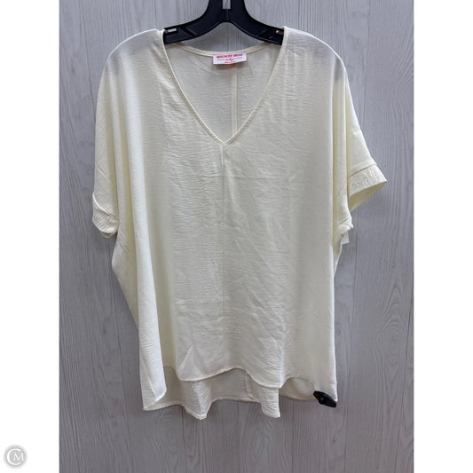 Top Short Sleeve By Clothes Mentor In Cream, Size: S