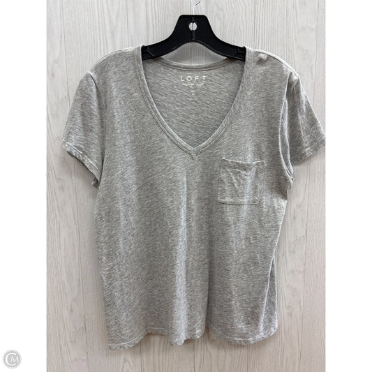 Top Short Sleeve Basic By Loft In Grey, Size: M