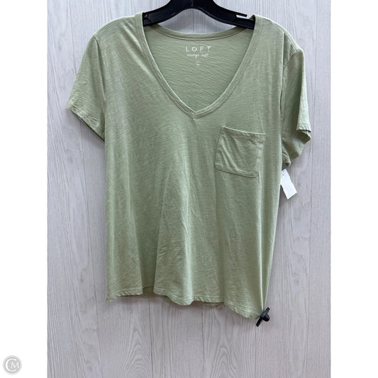 Top Short Sleeve Basic By Loft In Green, Size: M