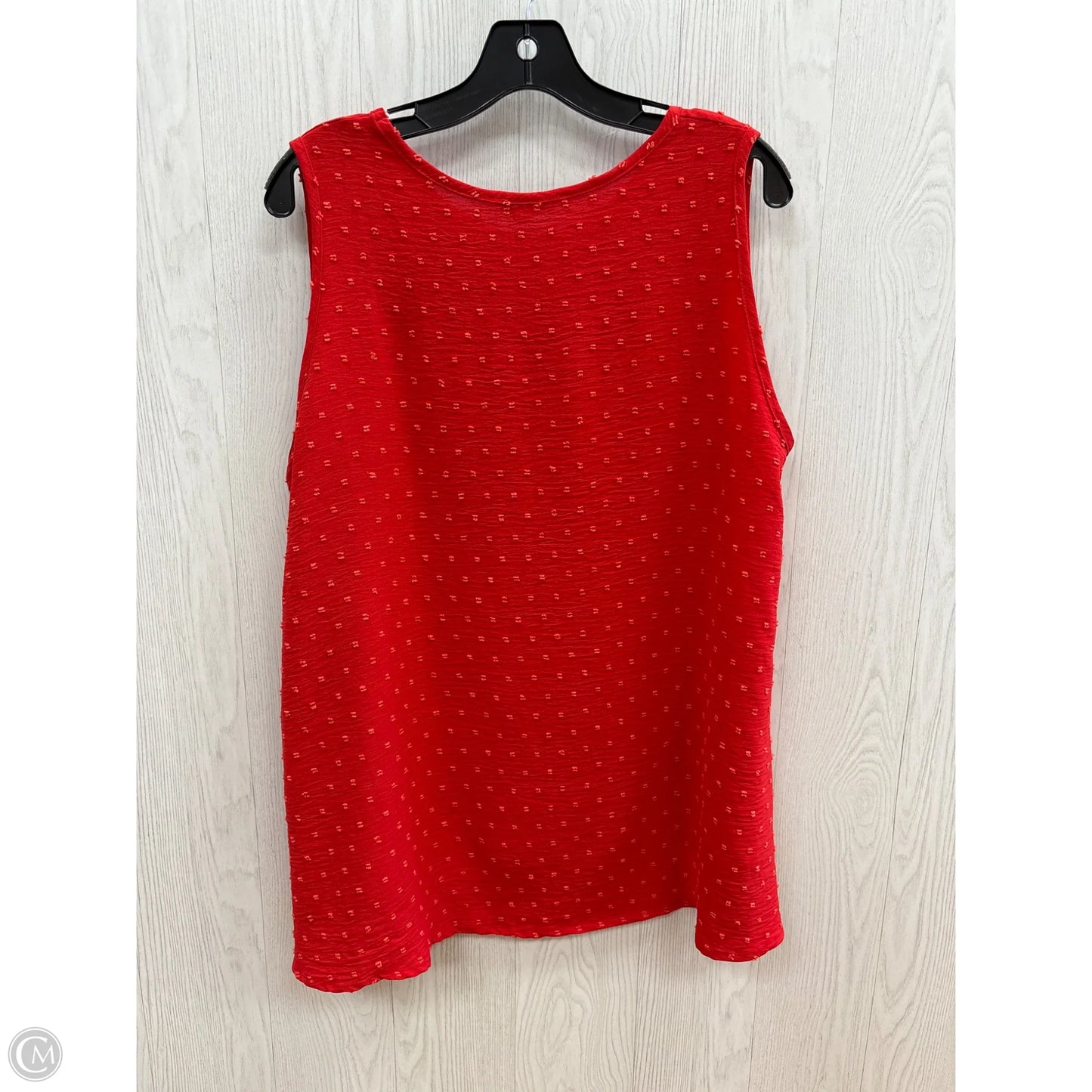 Top Sleeveless By Clothes Mentor In Red, Size: Xl