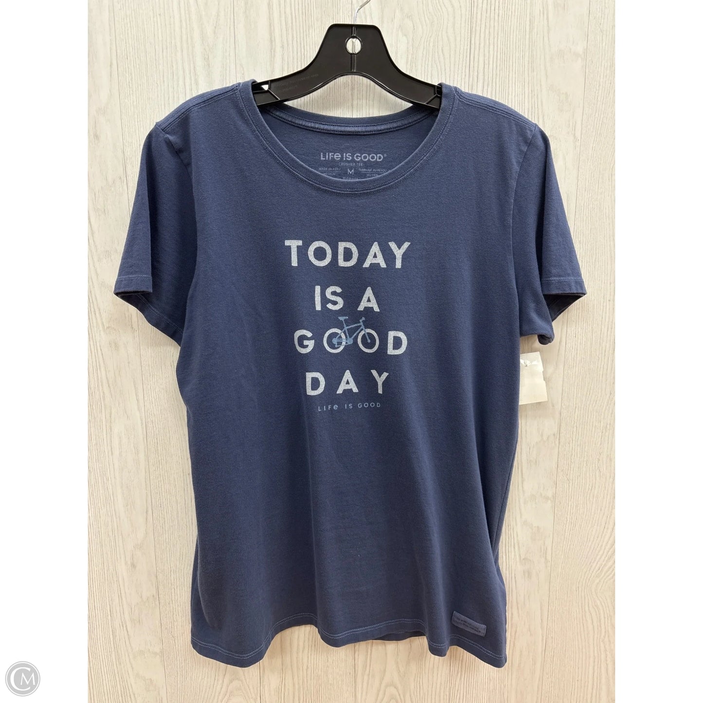 Top Short Sleeve Basic By Life Is Good In Blue, Size: M
