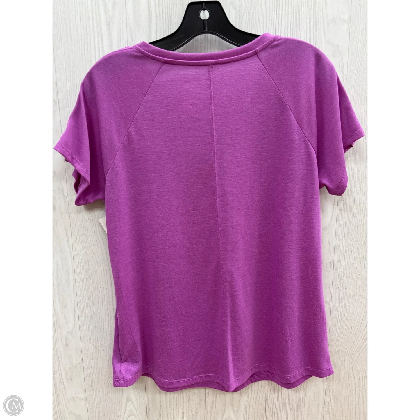 Top Short Sleeve Basic By St Johns Bay In Purple, Size: M