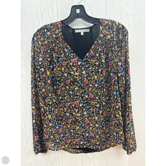 Top Long Sleeve By Daniel Rainn In Floral Print, Size: Xs