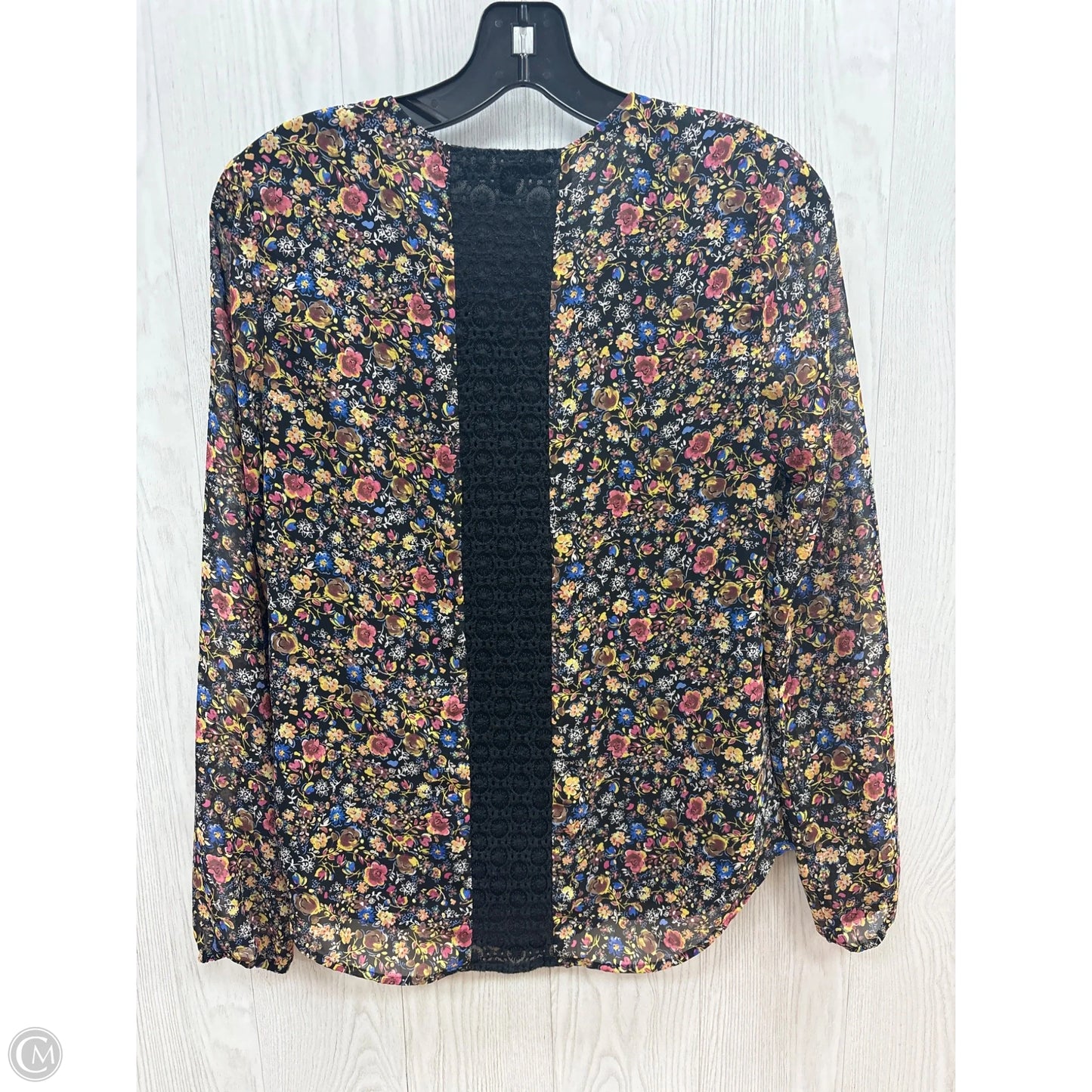 Top Long Sleeve By Daniel Rainn In Floral Print, Size: Xs