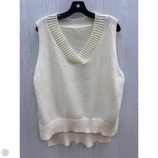 Vest Sweater By Shein In Cream, Size: S