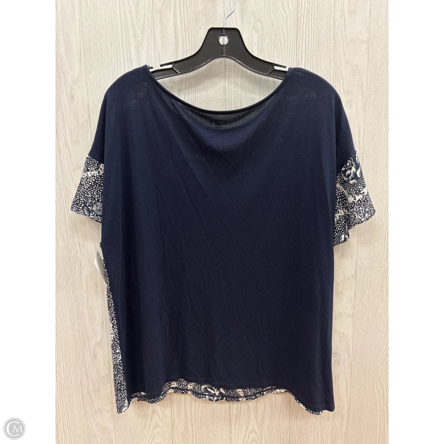 Top Short Sleeve By Loft In Blue, Size: L