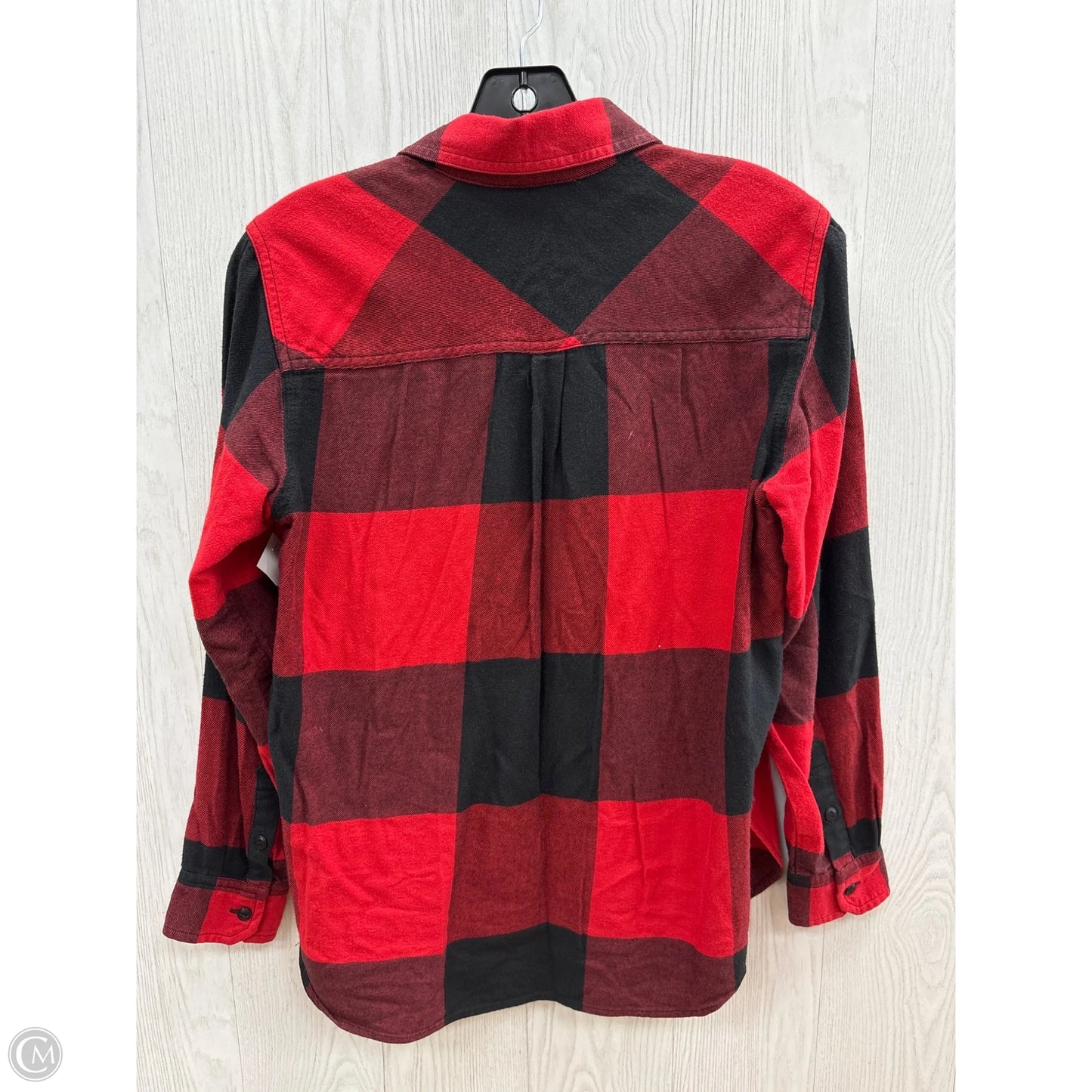Top Long Sleeve By Athleta In Black & Red, Size: S