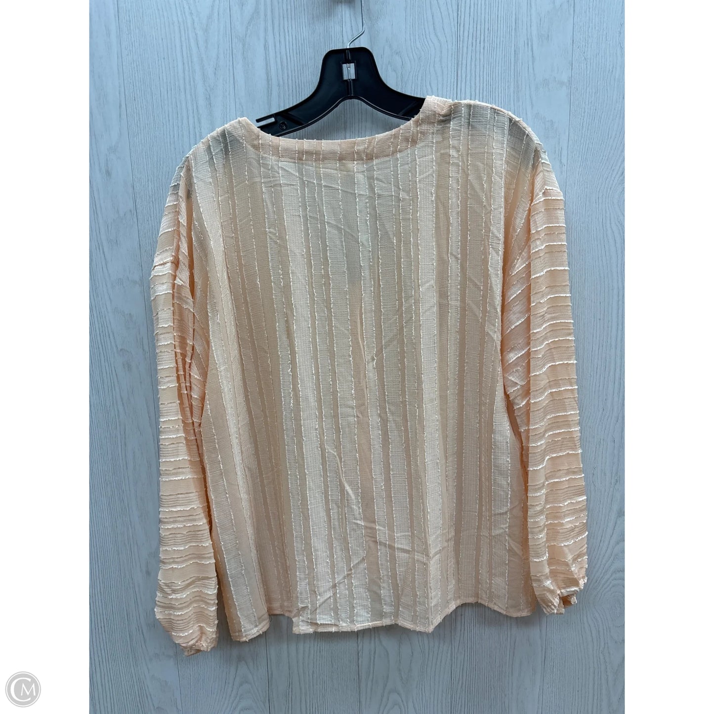Top Long Sleeve By Entro In Peach, Size: S