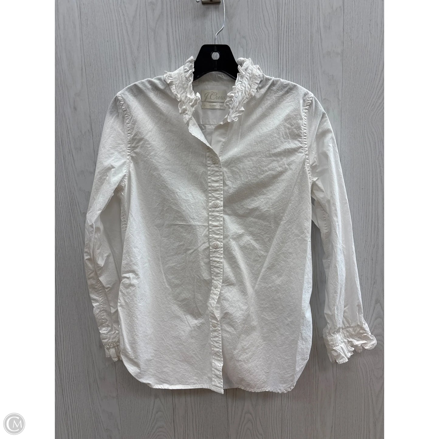 Top Long Sleeve By J. Crew In White, Size: Xs