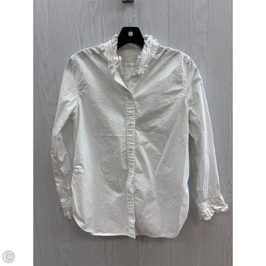Top Long Sleeve By J. Crew In White, Size: Xs