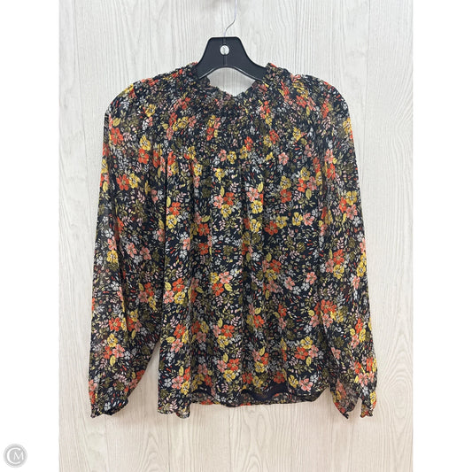 Top Long Sleeve By Loft In Floral Print, Size: Xs