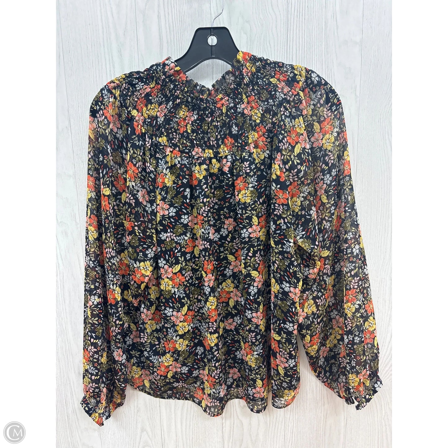 Top Long Sleeve By Loft In Floral Print, Size: Xs