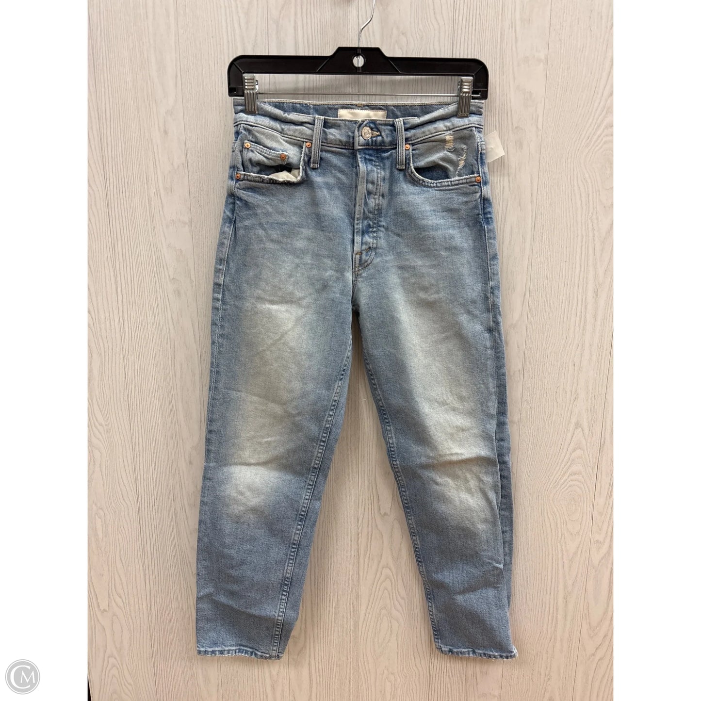 Jeans Straight By Mother In Blue Denim, Size: 2
