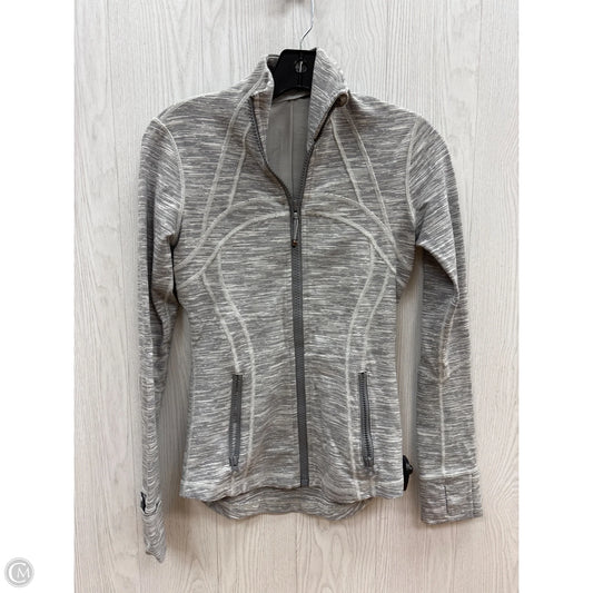 Athletic Jacket By Lululemon In Grey, Size: Xs