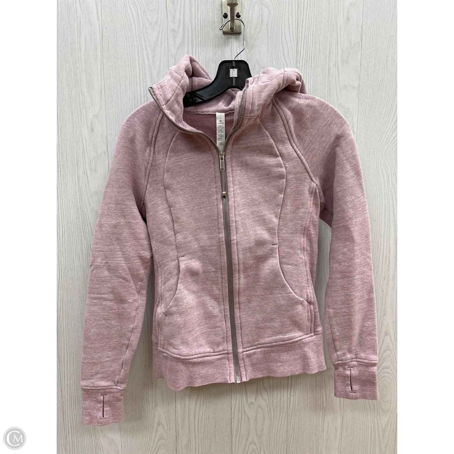 Athletic Jacket By Lululemon In Pink, Size: Xs