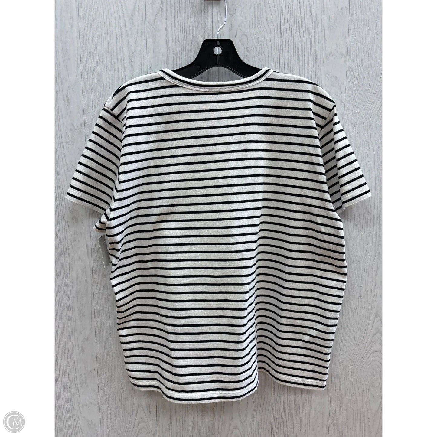 Top Short Sleeve By Madewell In Striped Pattern, Size: Xl
