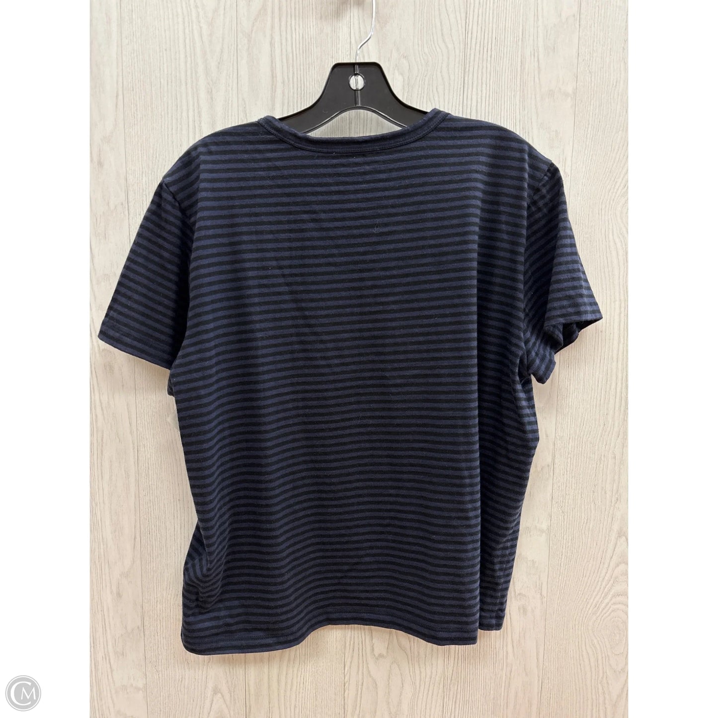 Top Short Sleeve By Madewell In Striped Pattern, Size: Xl