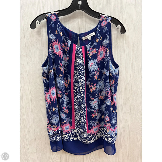 Top Sleeveless By Rose And Olive In Blue, Size: M