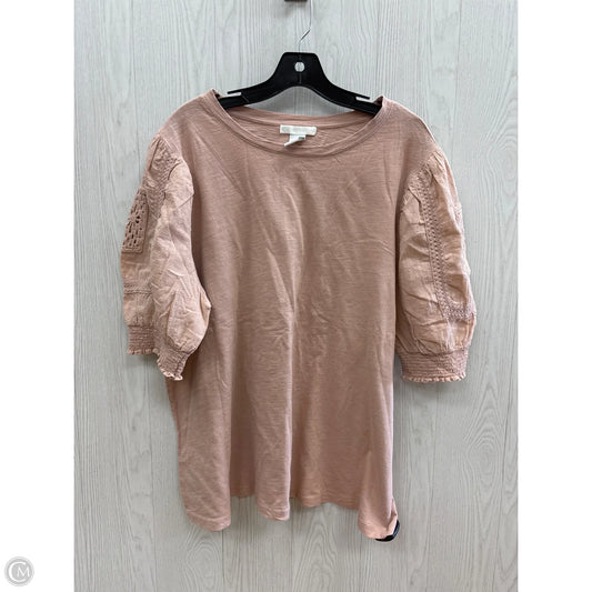 Top Short Sleeve By Clothes Mentor In Pink, Size: 2x