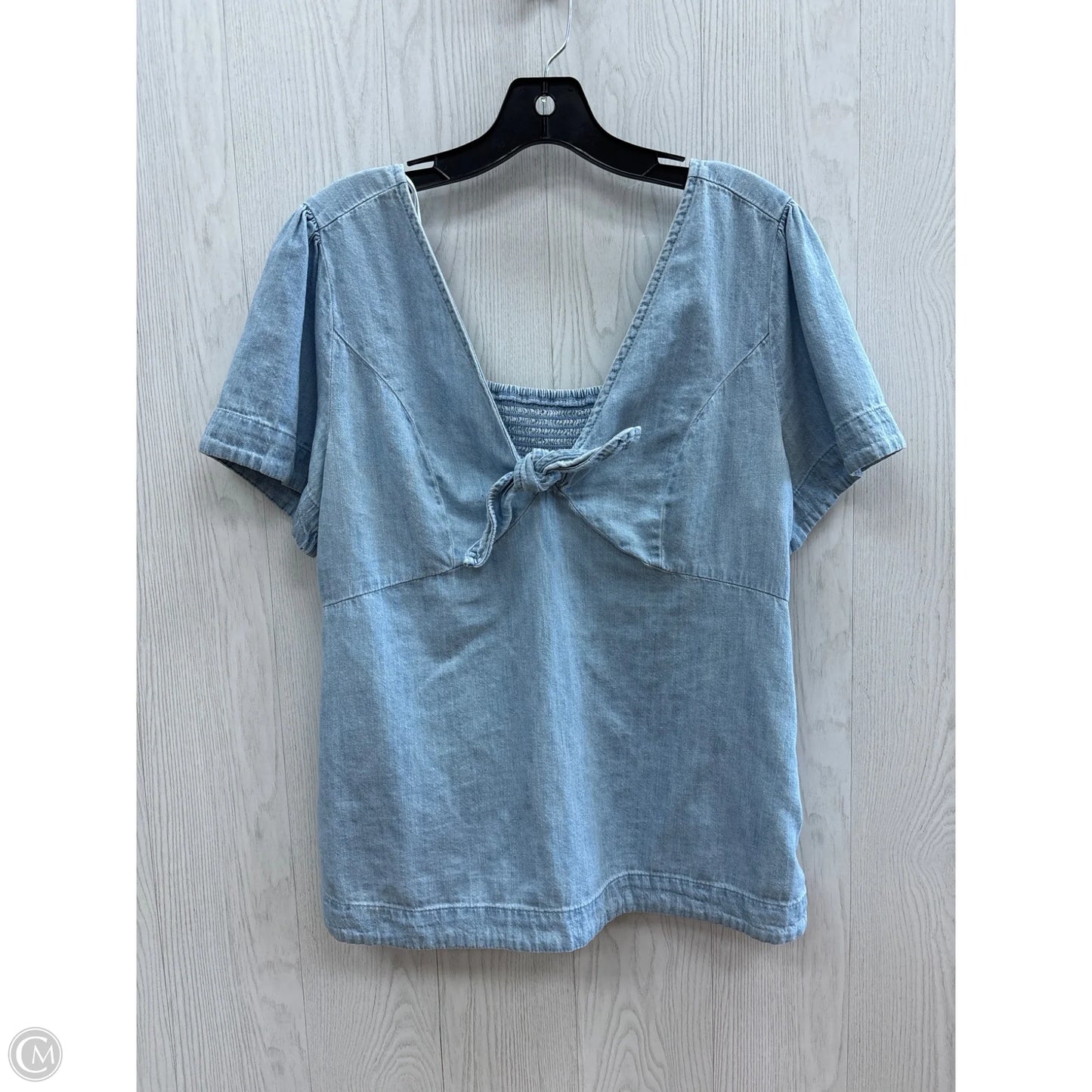 Top Short Sleeve By Old Navy In Blue Denim, Size: L