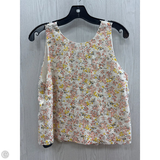 Top Sleeveless By Loft In Floral Print, Size: S