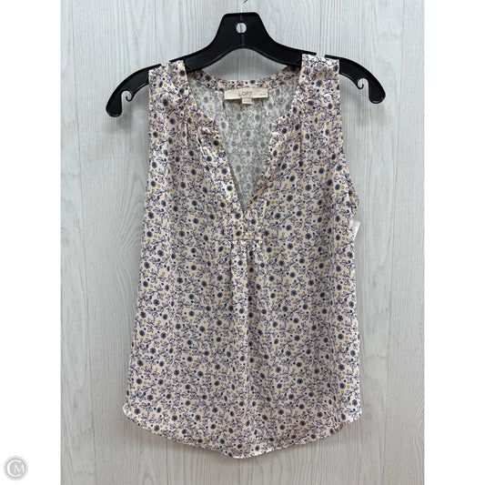 Top Sleeveless By Loft In Pink, Size: Sp