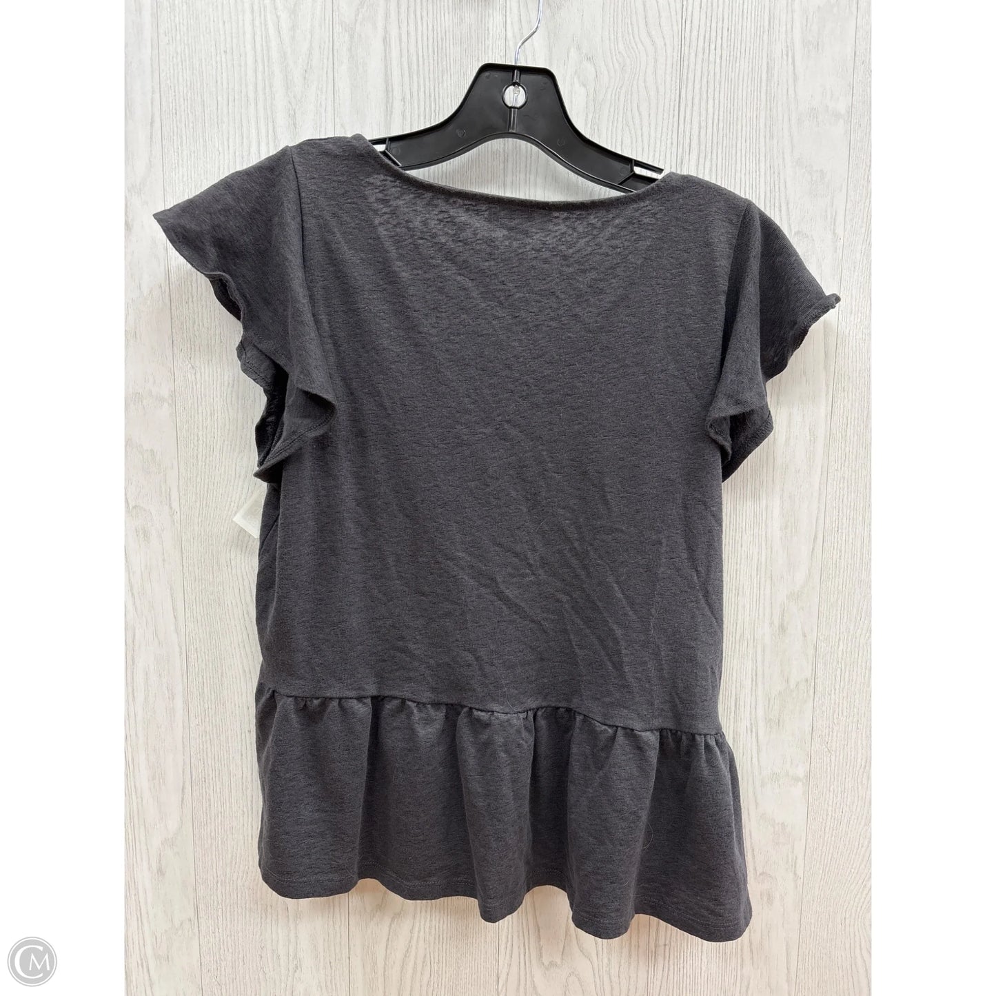 Top Short Sleeve By Loft In Black, Size: Mp