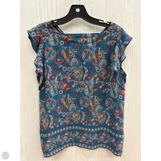Top Sleeveless By Loft In Blue, Size: Mp