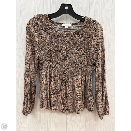 Top Long Sleeve By Kirious In Animal Print, Size: M