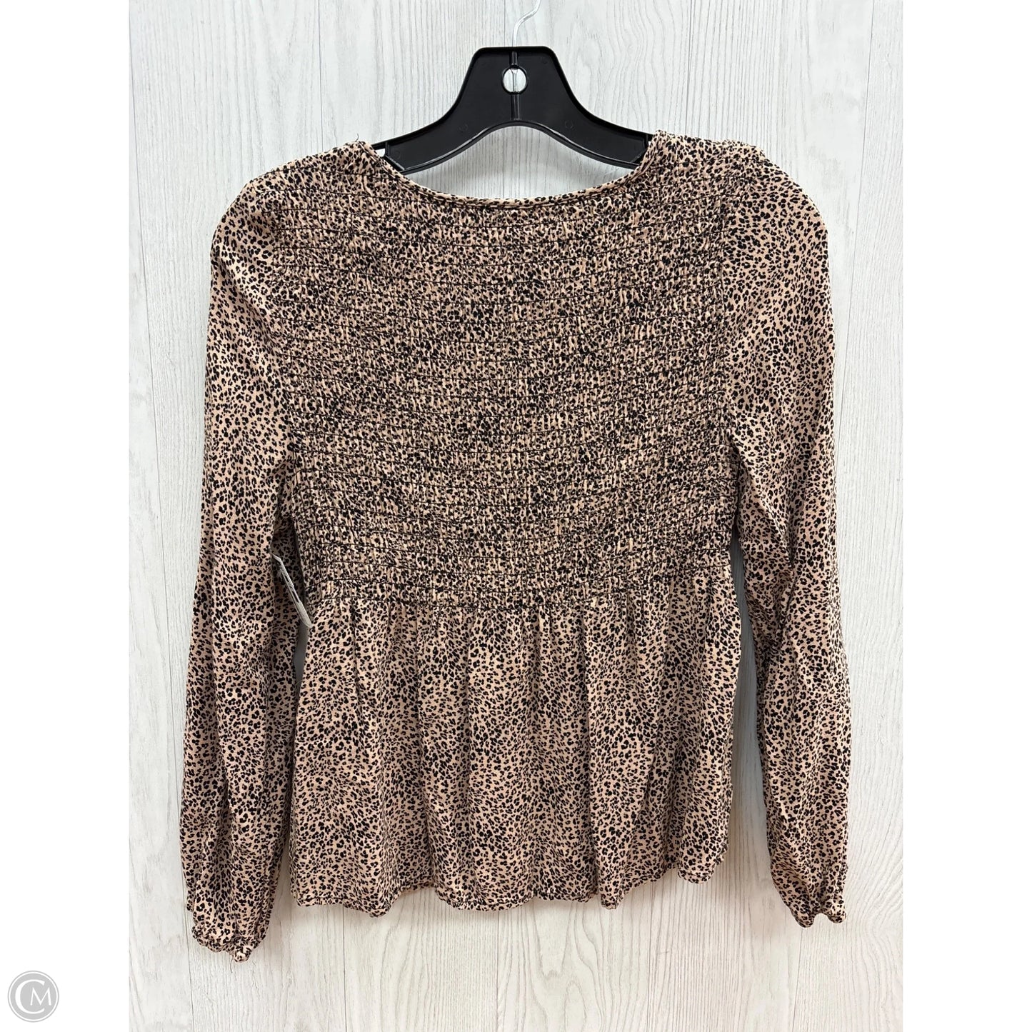Top Long Sleeve By Kirious In Animal Print, Size: M