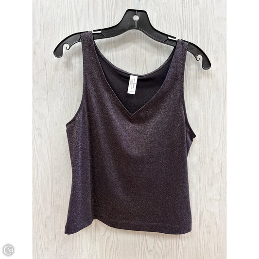 Tank Top By Clothes Mentor In Black & Silver, Size: L