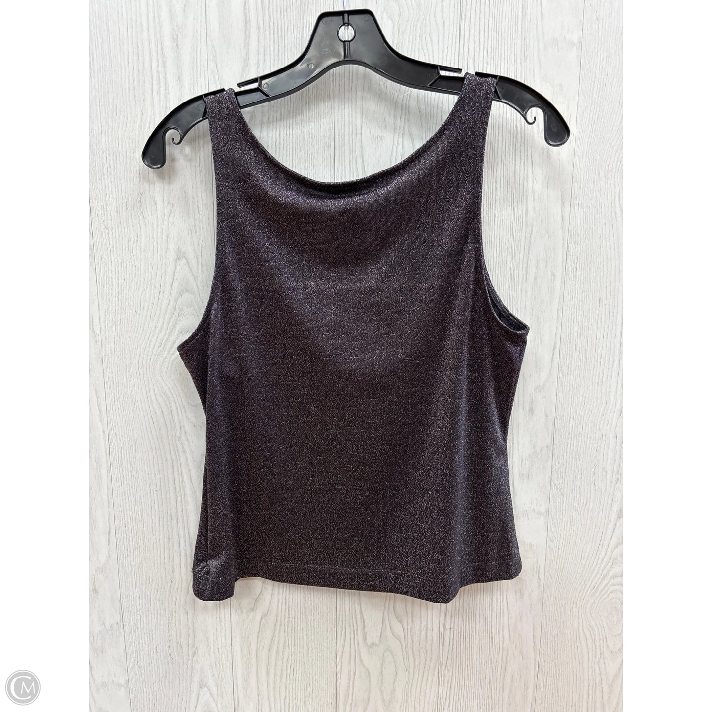 Tank Top By Clothes Mentor In Black & Silver, Size: L